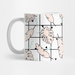 Funky Fresh Tropical Graphic 80s Memphis Grid Design 2 Mug